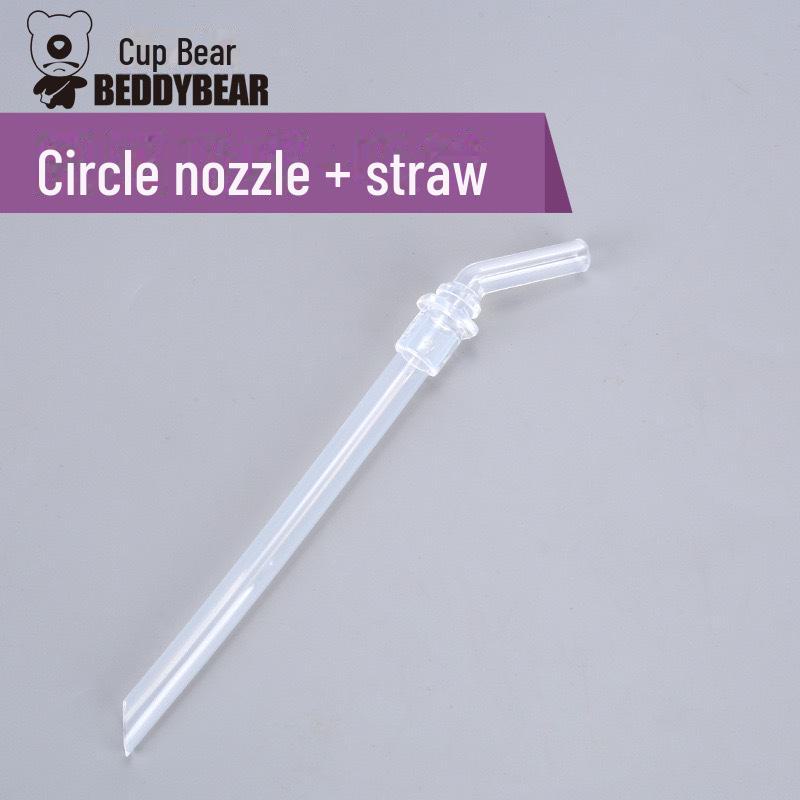 

Оригінальний набір силіконових чашок з соломинками Ведмедик : Включає присоску, мундштук, шланг і підставку для навчання та пиття дітей.