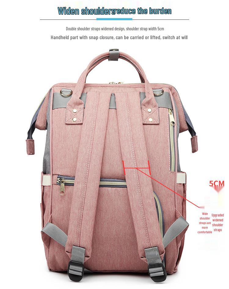 LEQUEEN Multifunctional Fashion Mummy Bag: Large Capacity Mom and Baby Backpack