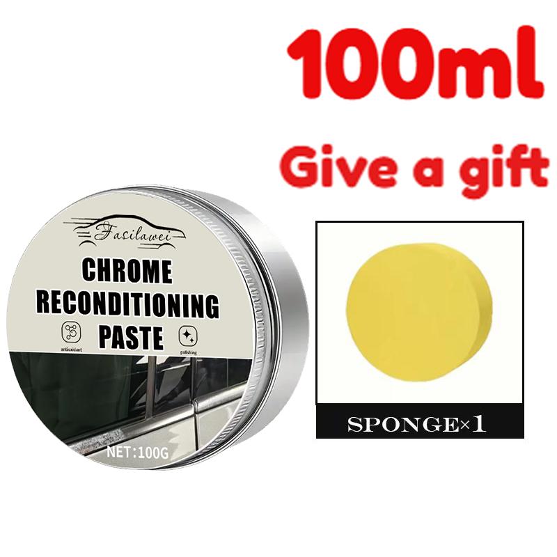 

NEW 100g universal automotive chrome repair paste, for door handles and window frame chrome repair, automatic polishing oxide pa