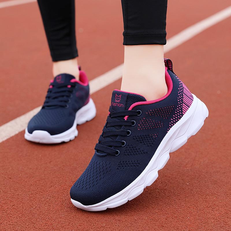 Spring And Autumn Mesh Lightweight Casual Mother Sports Shoes Middle-Aged And Elderly Soft Sole Walking Shoes Travel Shoes Women