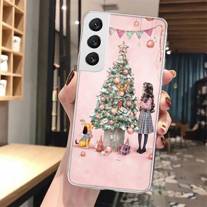 

Christmas Girls Tree Gift Soft Phone Case For Samsung Galaxy M12 M21 M30S M31 M32 Note 20 Ultra 10 Lite 9 8 J4 J6 Plus + M51 M52 Samsung M52