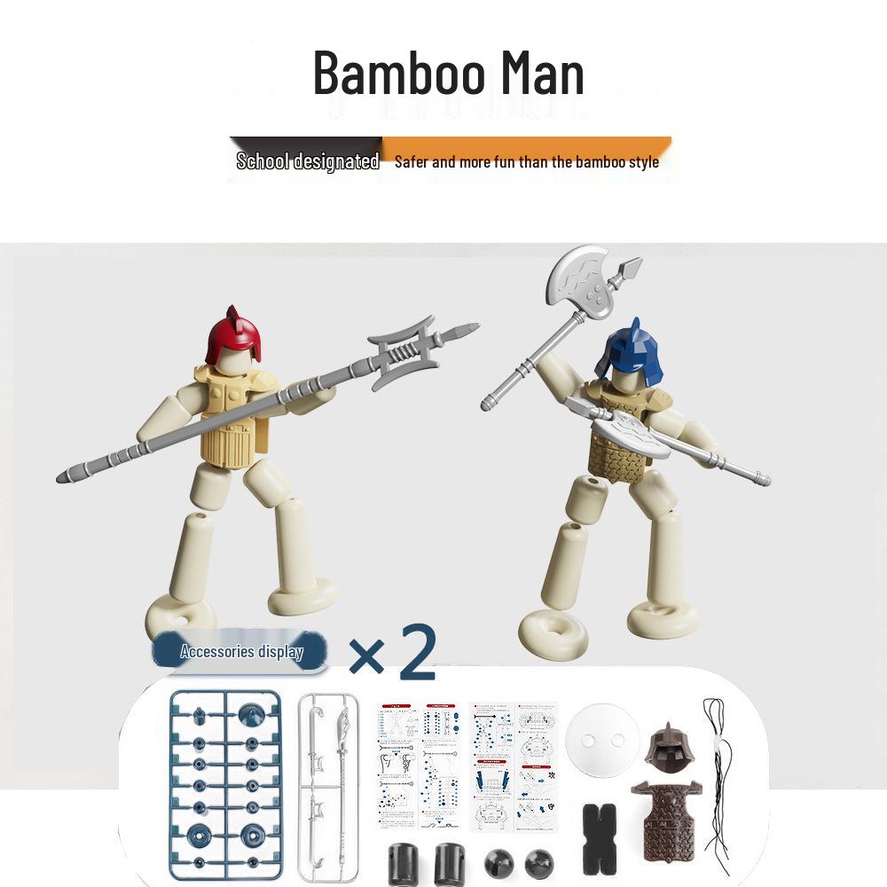 Bamboo Warrior Battle Game: Sixth Grade Two-Player Deluxe DIY Kit for Primary Students