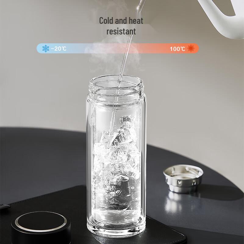 Jingdong Jingzao Double-Layer Glass Tea Cup