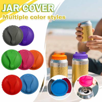 Silicone Can Lids, Reusable Can Lids,  Toppers And Protectors , Beer, Beverages, Juice, Cola, Fits Standard Cans