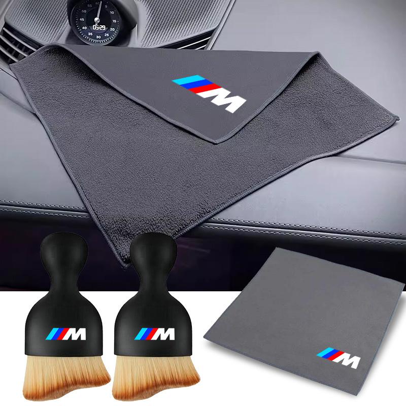 For BMW E46 E90 E60 F30 F10 E39 E36 F20 G30 G20 E87 E92 E91 E3 Car Interior Cleaning Tools Microfiber Wash Towels Cleaning Brush