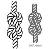 Rope Cutting Dies Flat Knot Metal Die Cuts Embossing Stencil-for DIY Photo-Decor