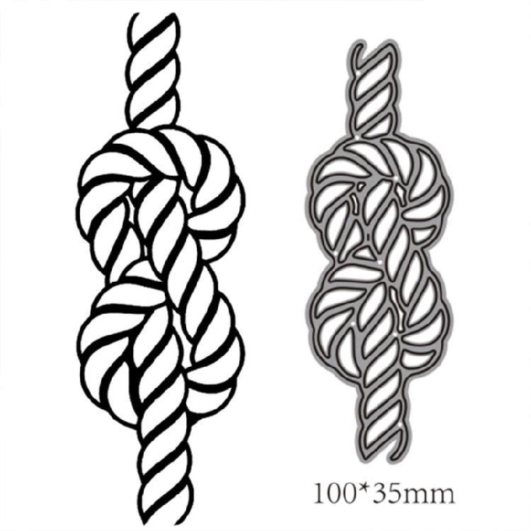 Rope Cutting Dies Flat Knot Metal Die Cuts Embossing Stencil-for DIY Photo-Decor