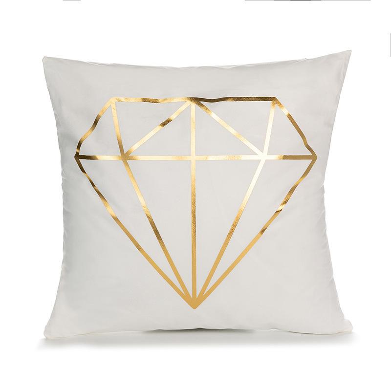 Gold-stitched Pillowcase European Classical Hot Light Luxury Home Super Soft Short Plush Sofa Cushion