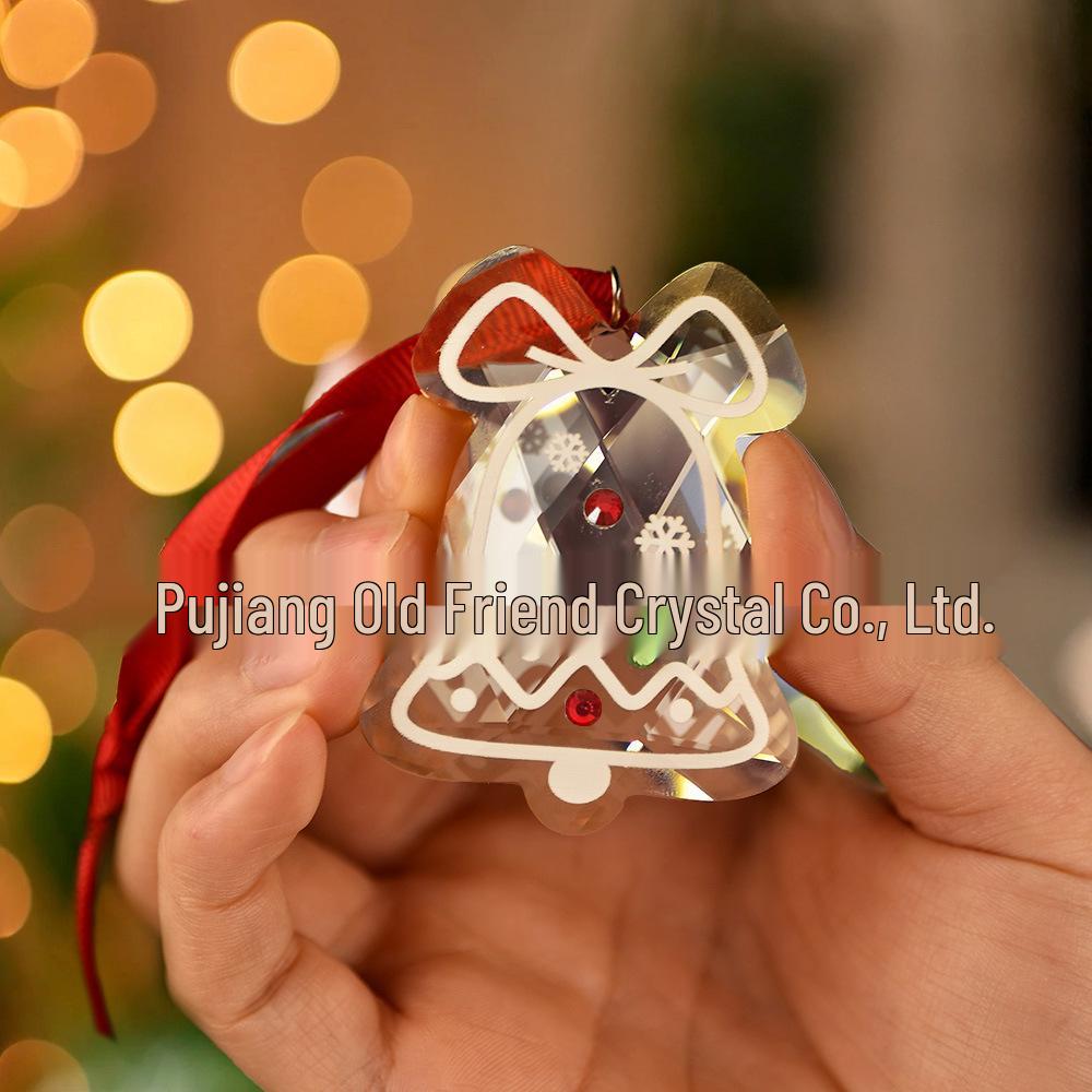 

Crystal Bell Christmas Tree Ornament and Suncatcher Wind Chime