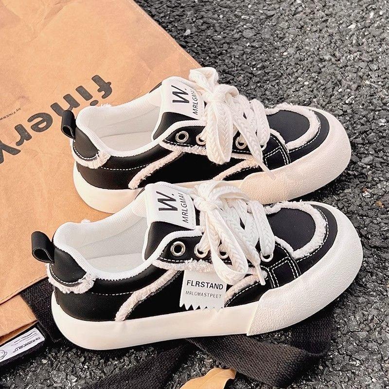 New little white shoes women's spring and autumn platform shoes children's ins trendy versatile niche board shoes women's casual canvas shoes
