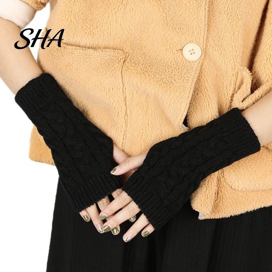 Stylish Fall Layering Sleeves Women Ribbed Wrist Arm Warmers, Stretchy Cable Knitted Fingerless Gloves, Versatile Covers for Driving Soft Warm Mitten,