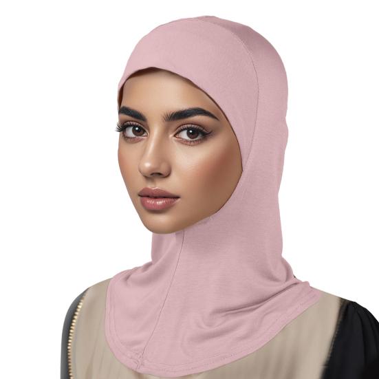 Women Headscarf Hat Solid Color Ethnic Top Hat Comfortable Elastic