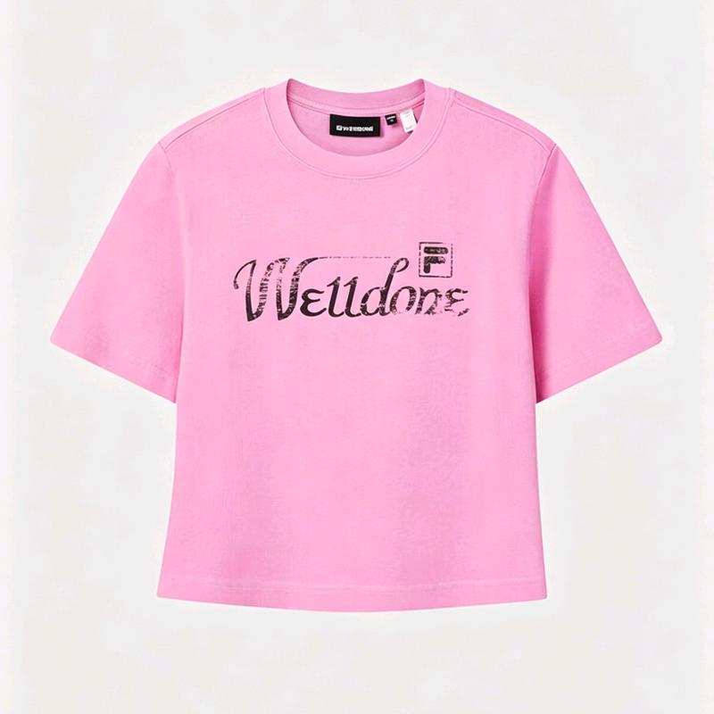 FILA x WE11DONE Women s Knitted Short Sleeve T-Shirt S