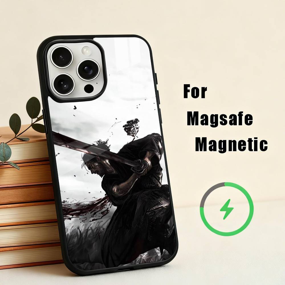 M-Miyamoto V-Vagabond M-Musashi Phone Case For iPhone17,16,15,14,13,12,11 Plus,For Magnetic Wireless Charge Cover iPhone13PROMAX