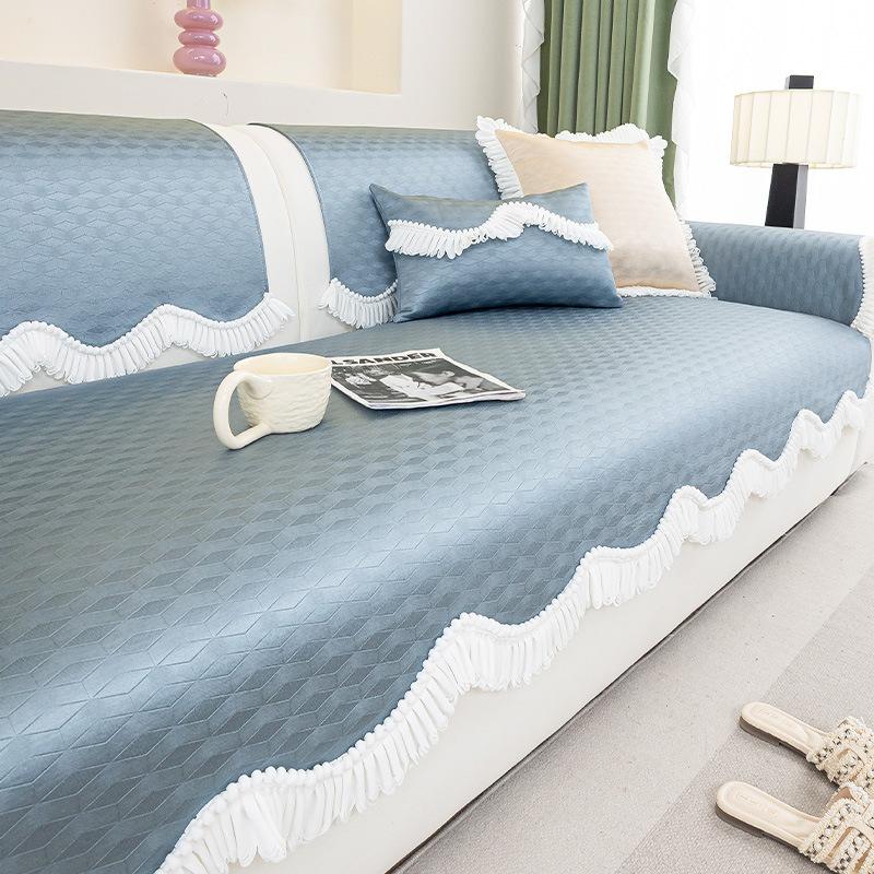 2025 new special-shaped ice silk sofa cover pad, summer special mat pad, one-piece fixed non-slip sofa cover