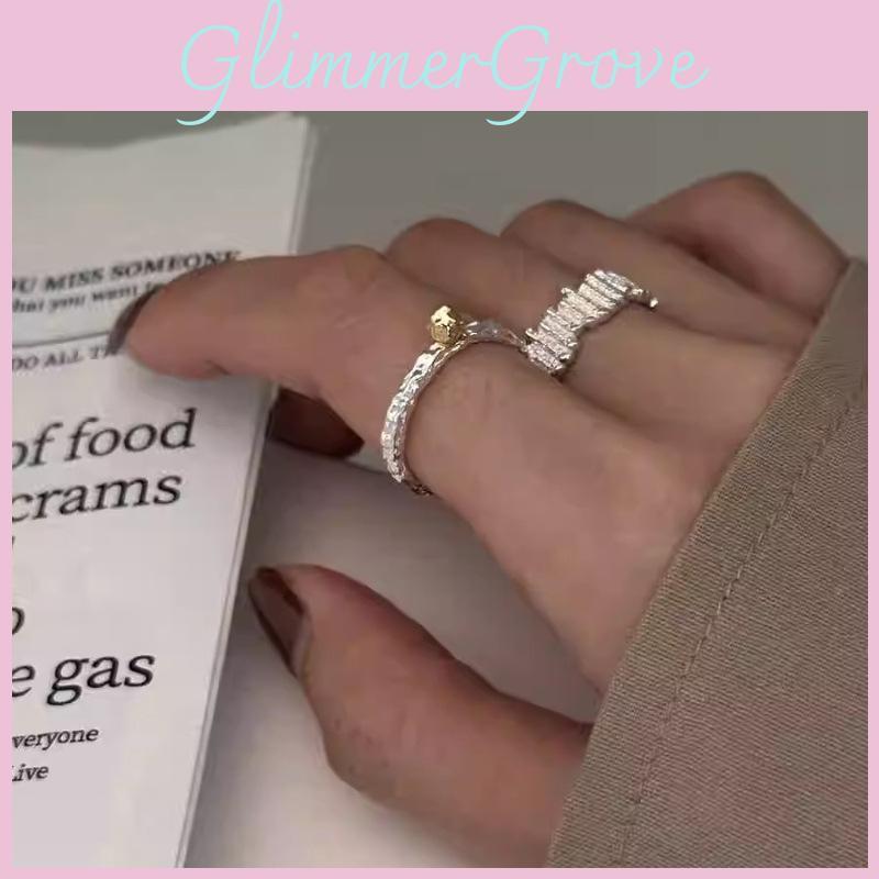 Fashionable Open Adjustable Copper Ring With Unique Geometric Design For Womens Jewelry