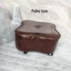 Four-Leaf Clover Upholstered Leather Stool for Living Room or Entranceway