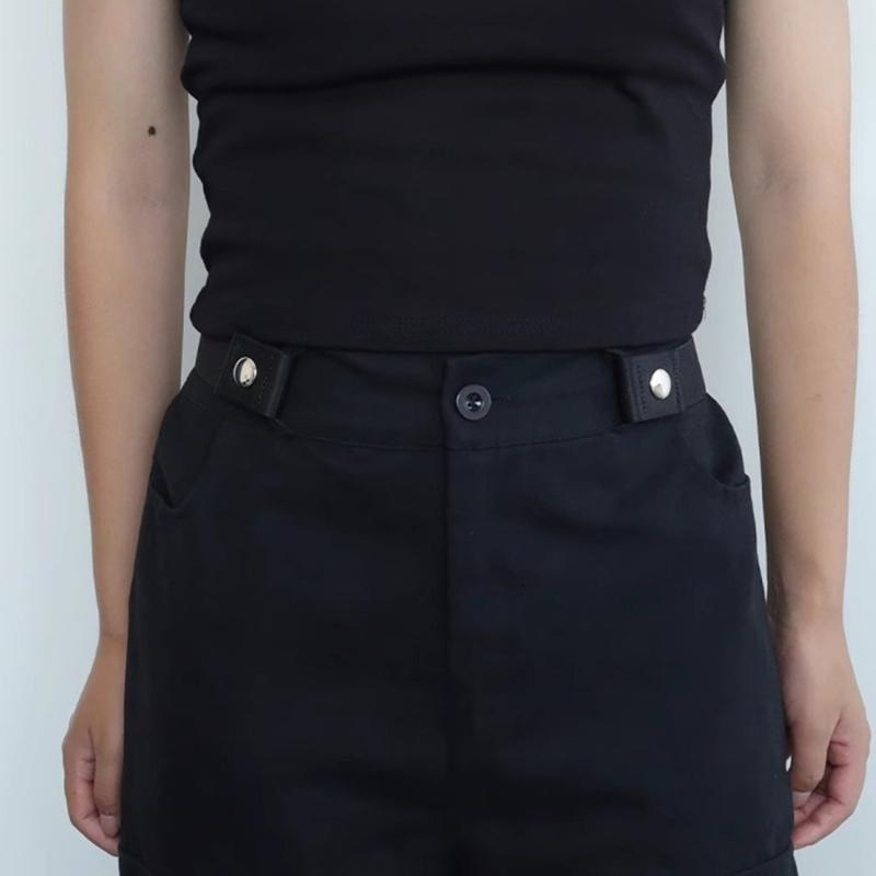 Practical Belt Snap Fastener Elastic Belt Slim Shaping Girdle Belt Adjustable Waist Belt Jeans Waiststrap for All Age