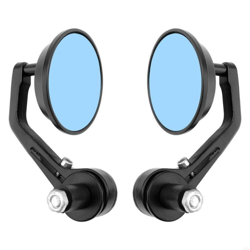28GC 2Pcs Universal 7/8" Round Handlebar Rear Mirrors Motorcycle Rearview Mirror