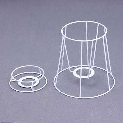 Lamp Lampshade Shade Wire Frame Diy Guard Ring Light Cage Holder Bulbpendant Drum Table Metal Vintage Cover Round Ceiling Iron