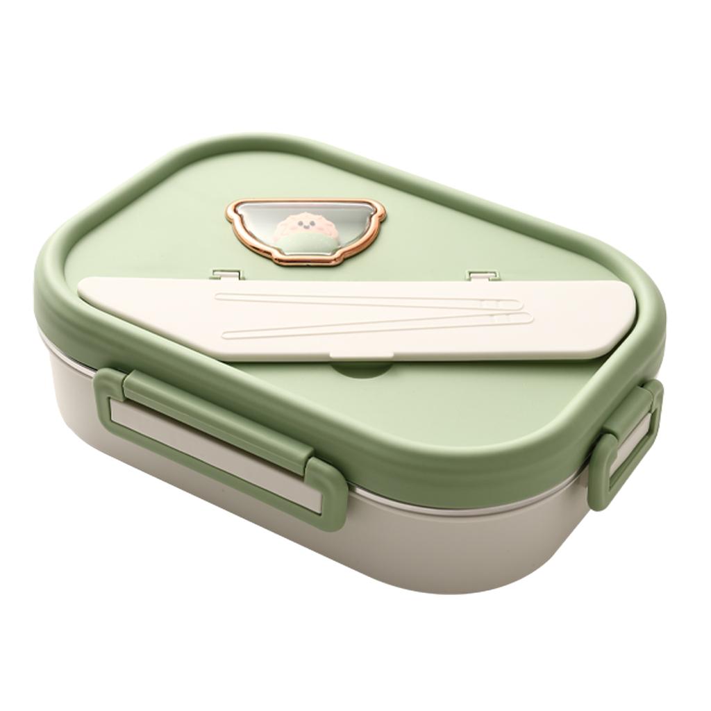 1200 ml Bento-Lunchbox aus 304 Edelstahl mit Suppenschüssel, tragbarer versiegelter Lebensmittelbehälter, Lunchbehälter mit 4 Fächern