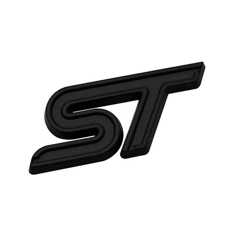 AJG1 3D Metal ST Badge Decal Car Body Emblem Rear Trunk Sticker for Ford Everest Fiesta Focus Mondeo Ranger Mustang Transit Explorer
