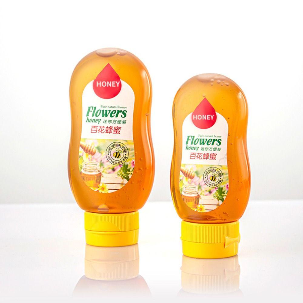Transparent Honey Bottle PP Honey Jar Portable Syrup Jar