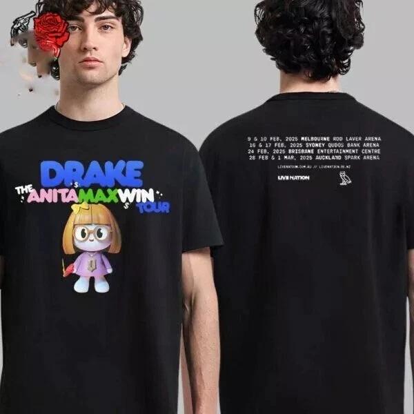 Drake The Anita Max Win Tour In Australia And New Zealand 2025 Tour T-Shirt XL