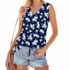 Women's V-neck Fashion Casual Floral Print Summer Vest Top