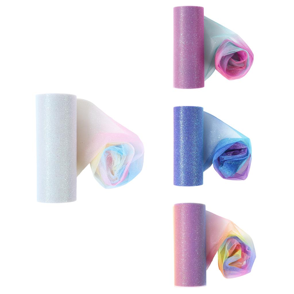10 Yard 15cm Sparkle Glitter Tulle Rolls for Tutu Gift Wrapping Wedding Decoration Crafts Party Backdrop Gift Ribbon Supplies
