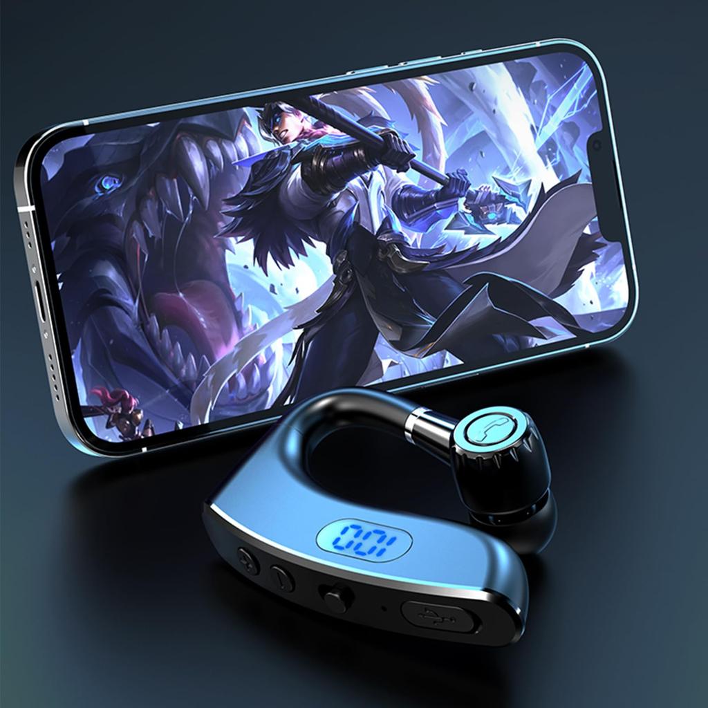 Bluetooth Single Bluetooth Single Fast IPX6 Single LED Battery Level Physical Automatic Instant Wireless Bluetooth Headset for and Compatible with