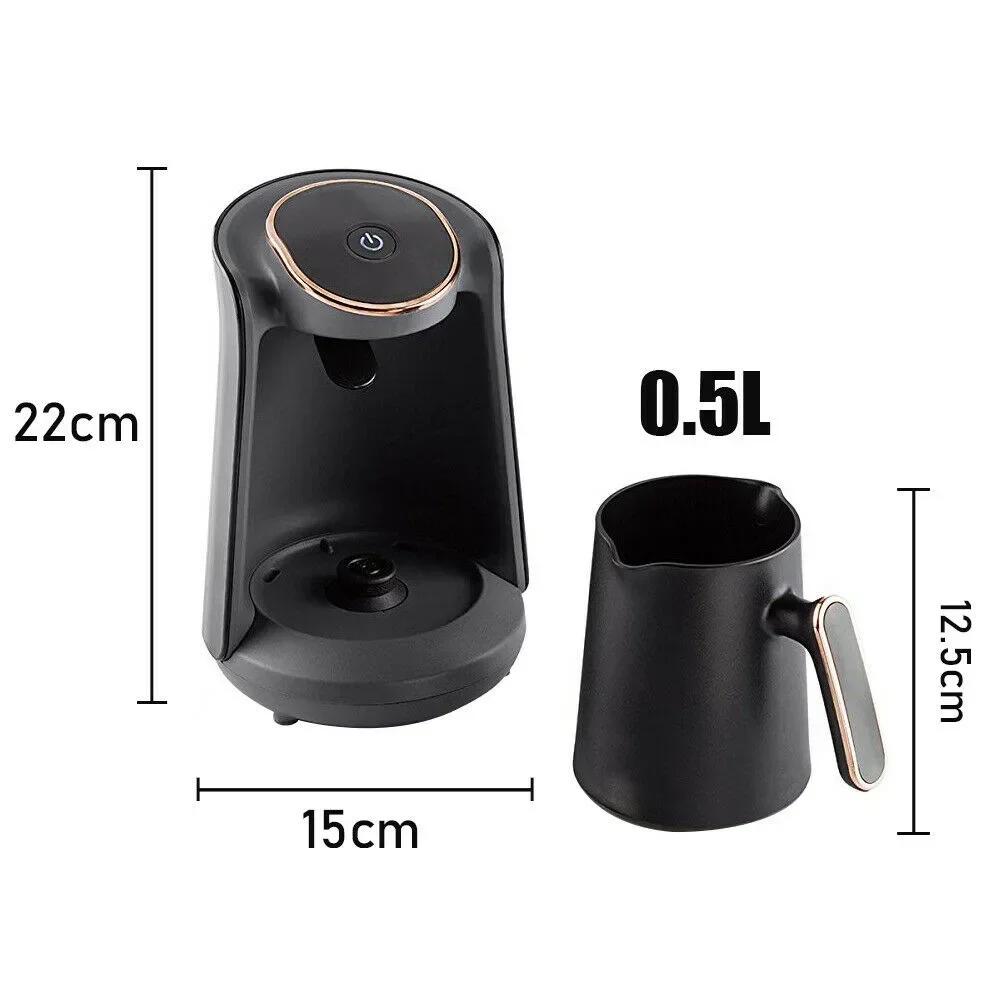 500ML Turkish Coffee Maker Coffee Pots Moka Pot 600W Semi-automatic Turkish Coffee Maker Thermal Cup Mini Coffee Machine Office