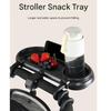 Lightweight Plastic Food Tray For Strollers Easy Setups Quick Cleaning Universal Pram Tray with Cup Phone Holder