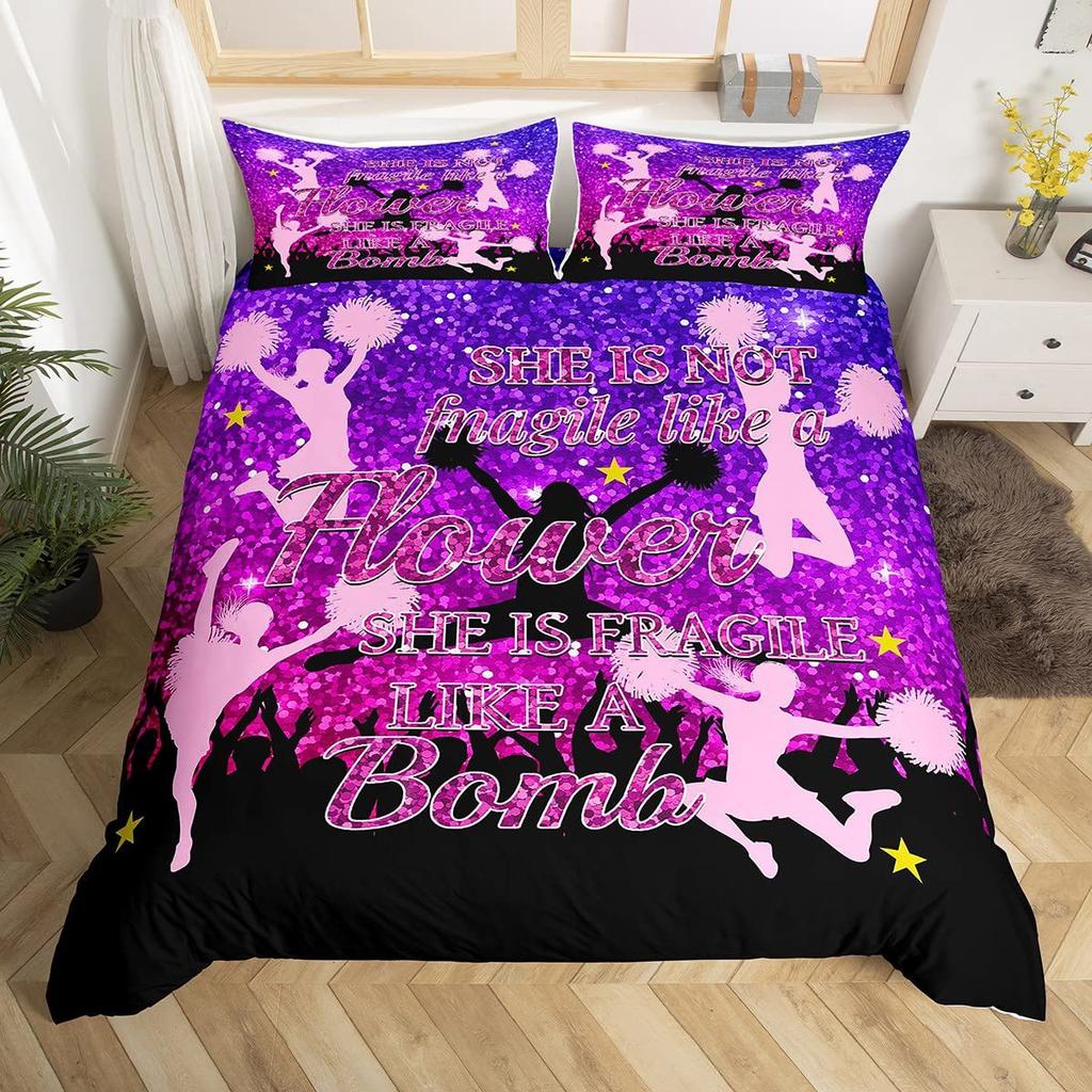 Sunflower Cowhide Three-Piece Quilt Cover 3D Digital Printing Bedding Set Bed Cover