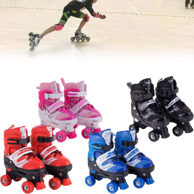 Adjustable Roller Pvc Skates For Kids With Brakes Wheels Safe Design Outdoor