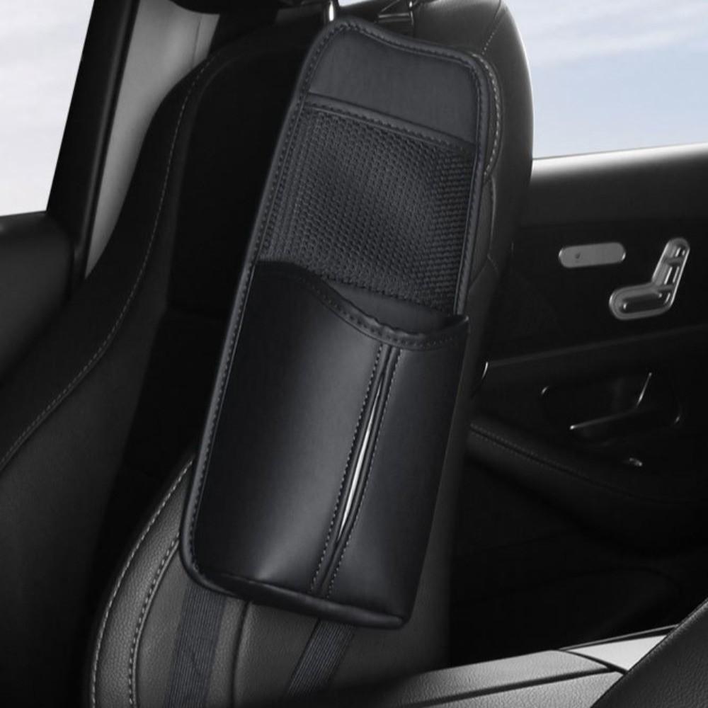 Wear-Resistant Hanging Auto Seat Organizer Multifunctional Mesh Storage Pocket for Phone Bottle