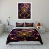 Golden Mandala Art Decor Set Soft Comfortable Duvet Cover Bedding Set Included 1*Duvet Cover & 2*Pillowcases, Gift