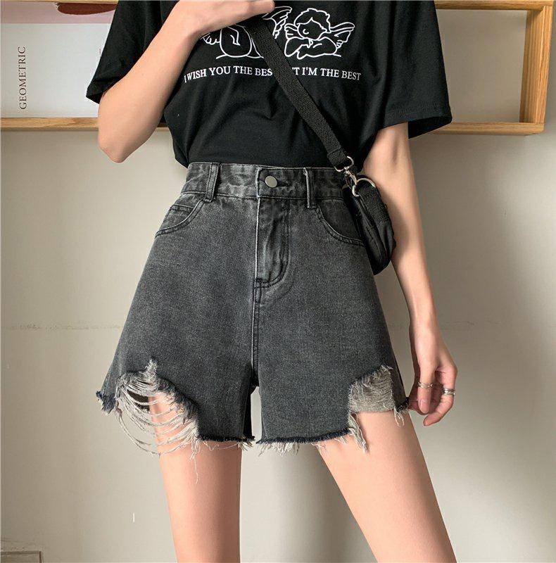 Summer Women's Jeans Shorts Broken High Waist Sexy Pants Denim Jeans