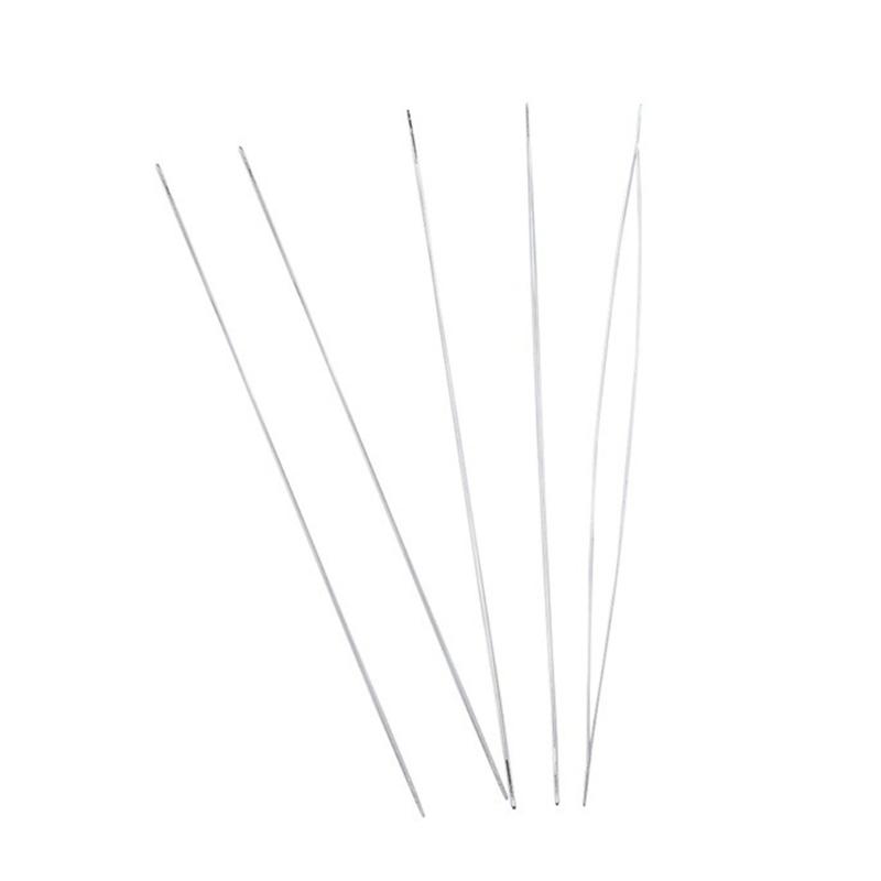5/6pcs Open Beading Needle Set Stainless Steel Beading Tools Practical Beaded Threading Pins Jewelry Making Supplies