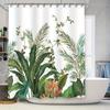 GAETropical Plant Shower Curtain for Bathroom - Waterproof and Durable with Rust-Proof Hook Suitable for Wet and Dry Separatio