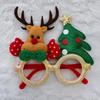 Christmas Plastic Glasses Frame, Merry Xmas Party Costume Eyeglasses, Funny Photo Booth Props, Christmas Decorations for Adults and Kids