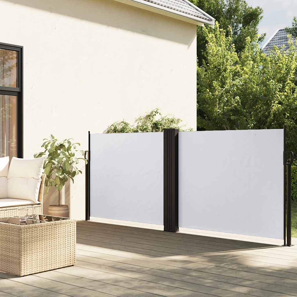 Retractable Side Awning White 120 X 1200 Cm