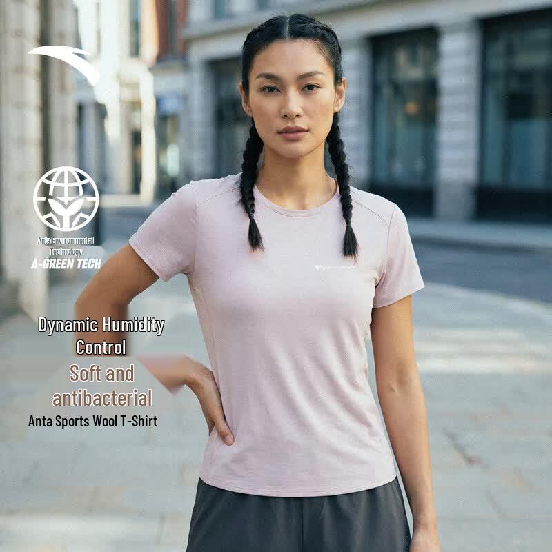Anta Women s Merino Wool Running Short Sleeve T-Shirt L