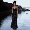 Fashion Polka Dot Suspender Dress Slim Fit Backless Sleeveless Elegant Slim Fit Party Dress Sweet Printed Loose Long Summer Clothing
