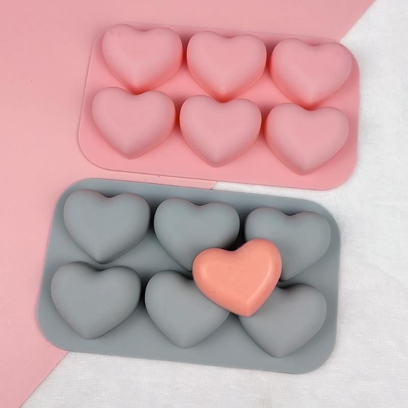 1 Stück Valentinstag Herz Silikon Backform Liebe Schokolade Süßigkeiten Keks Eisform Niedliche Geschenke Seife Kerzen Herstellung Set