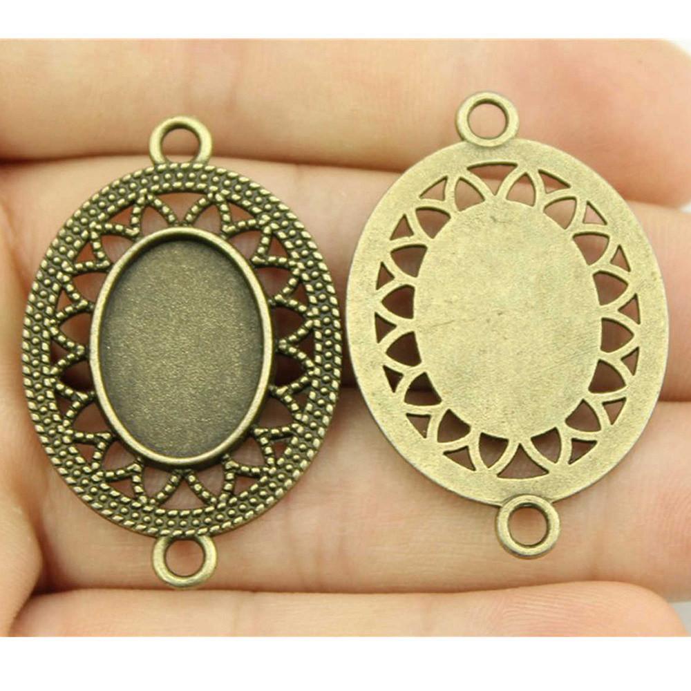 Owalna szklana baza kaboszonowa, oprawa, ramka pasująca 18x25mm 13x18mm, akcesoria, części, męska biżuteria, masywna, oryginalna dla Ciebie