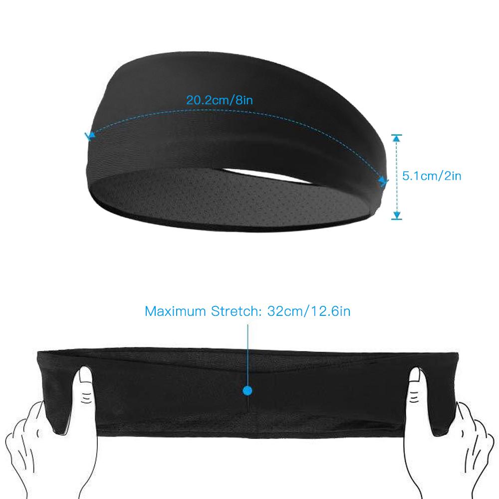 Sport Headband Sweatband Hair Band Anti-slip Headwear Elastic Hair Band Athletic Headband
