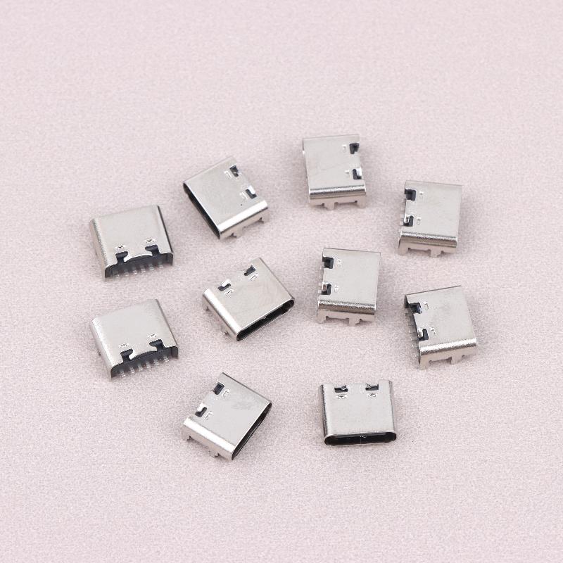 New 10/20Pcs 6 Pin Type-C Socket USB Connector Type C Female Charging Port Jack PCB Soldering SMD SMT DIY Repair Type C Adapter