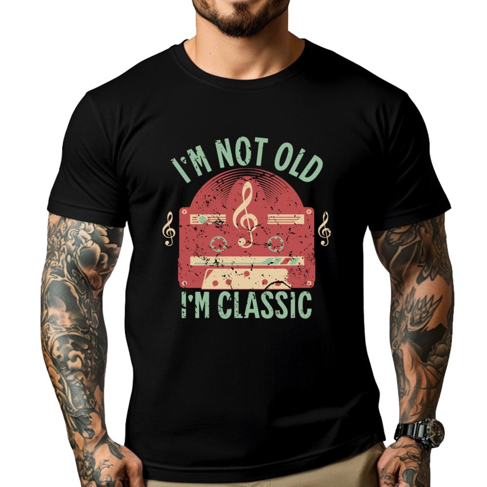 

I M Classic 1990s Music Tape Cassette Designer T Shirt Men Christmas Shirt Graphic Cotton Streetwear Short Sleeve 5XL різнокольоровий