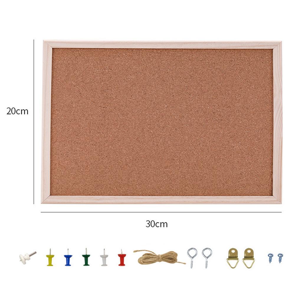 Cork Wall Board Photo Frame Hanging Bulletin Board Announcement Message Picture Display Memo Frame Home Office School Decor